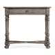 Antique Dark Grey Parquet Rectangular Side Table with Contrast Inlay