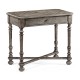 Antique Dark Grey Parquet Rectangular Side Table with Contrast Inlay