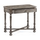 Antique Dark Grey Parquet Rectangular Side Table with Contrast Inlay
