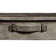Antique Dark Grey Rectangular Side Table with Contrast Inlay