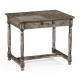 Antique Dark Grey Rectangular Side Table with Contrast Inlay