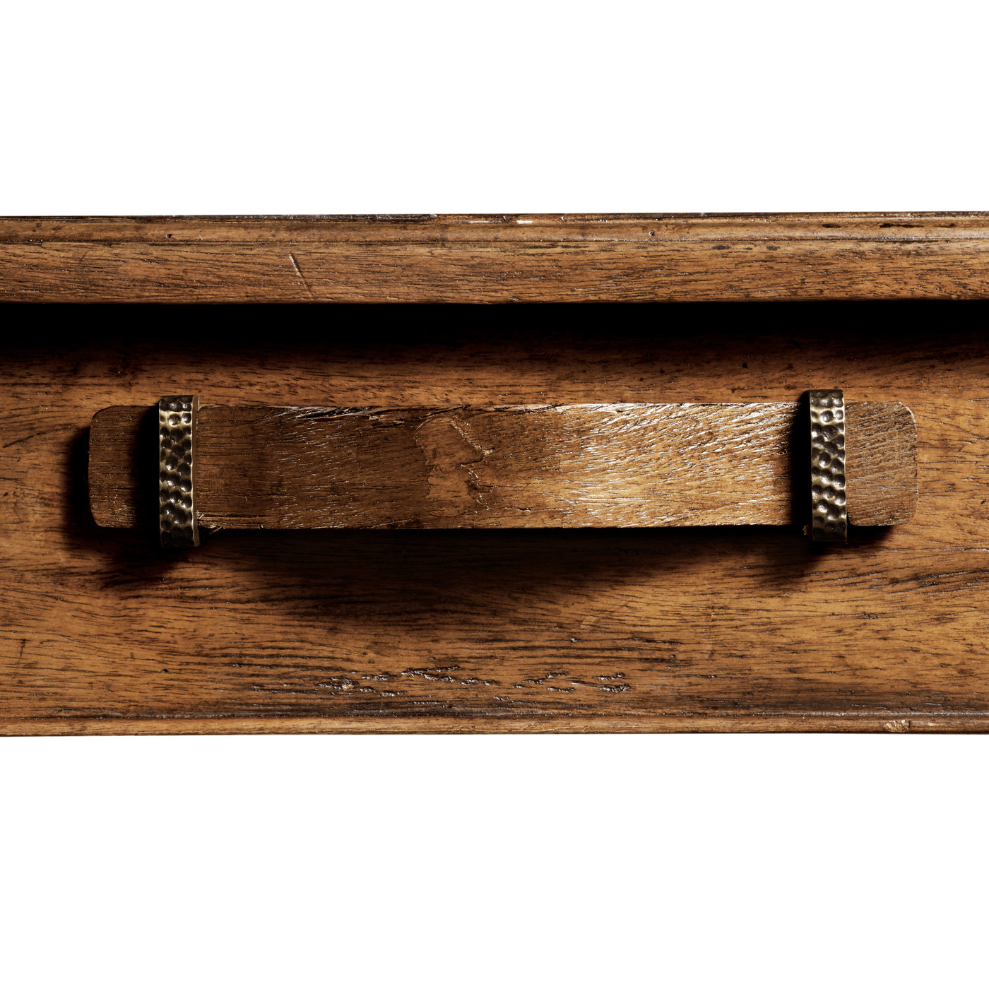 Country Walnut Rectangular Side Table with Contrast Inlay