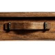 Country Walnut Rectangular Side Table with Contrast Inlay