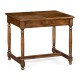Country Walnut Rectangular Side Table with Contrast Inlay