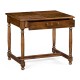 Country Walnut Rectangular Side Table with Contrast Inlay
