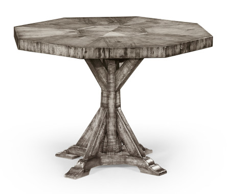 Octagonal Antique Dark Grey Centre Table