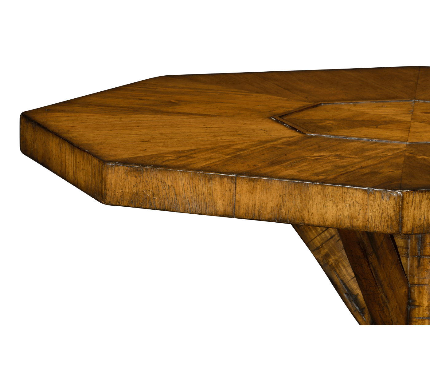 Octagonal Country Walnut Centre Table