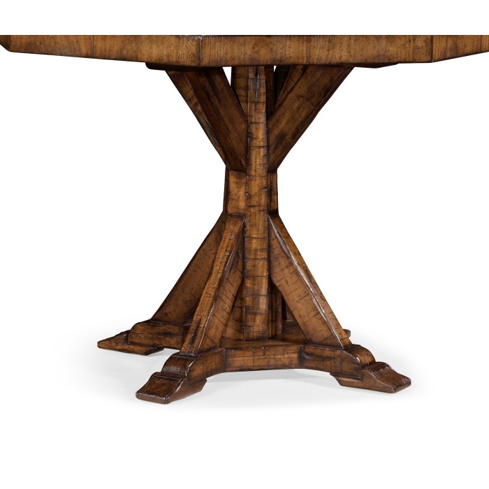 Octagonal Country Walnut Centre Table