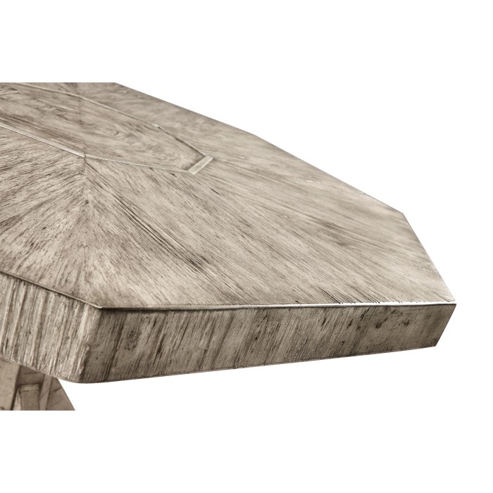Octagonal Rustic Grey Centre Table