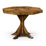 Country living style walnut octagonal centre or dining table