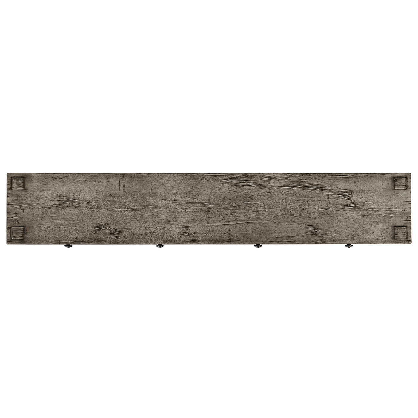 Antique Dark Grey Four Drawer Console