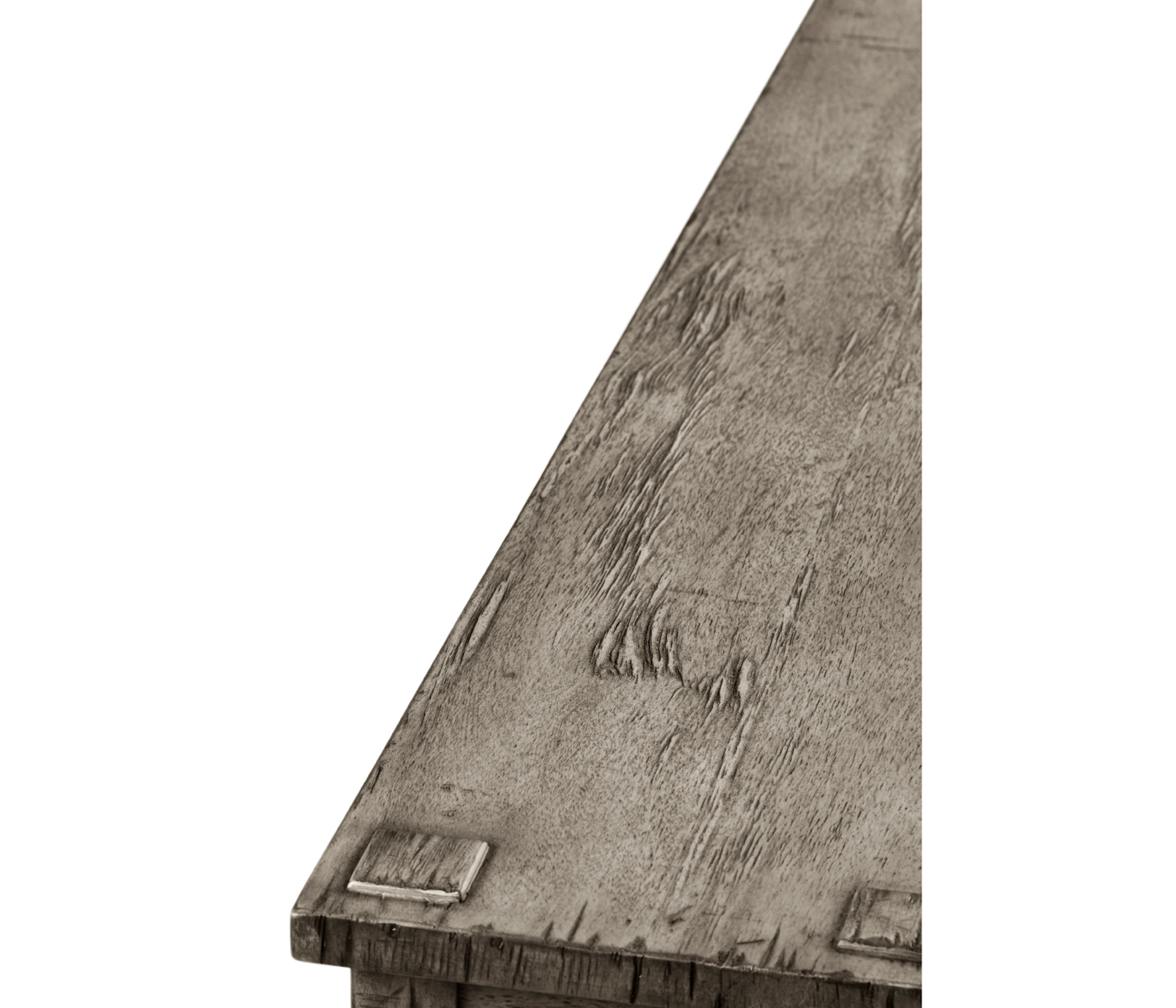 Antique Dark Grey Four Drawer Console