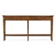 Country Walnut Four Drawer Console