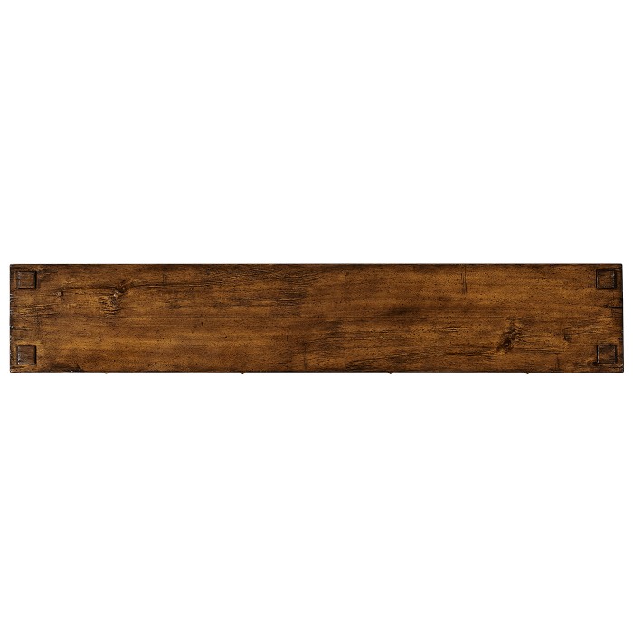 Country Walnut Four Drawer Console