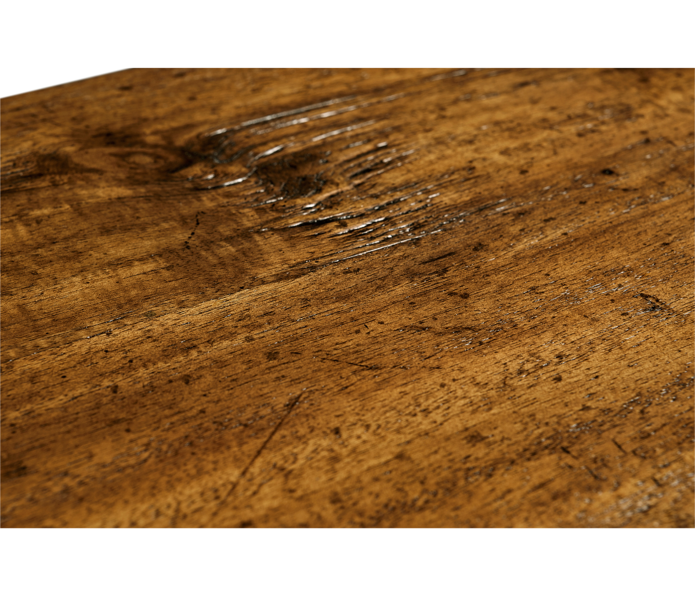 Country Walnut Four Drawer Console