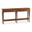Country Walnut Four Drawer Console