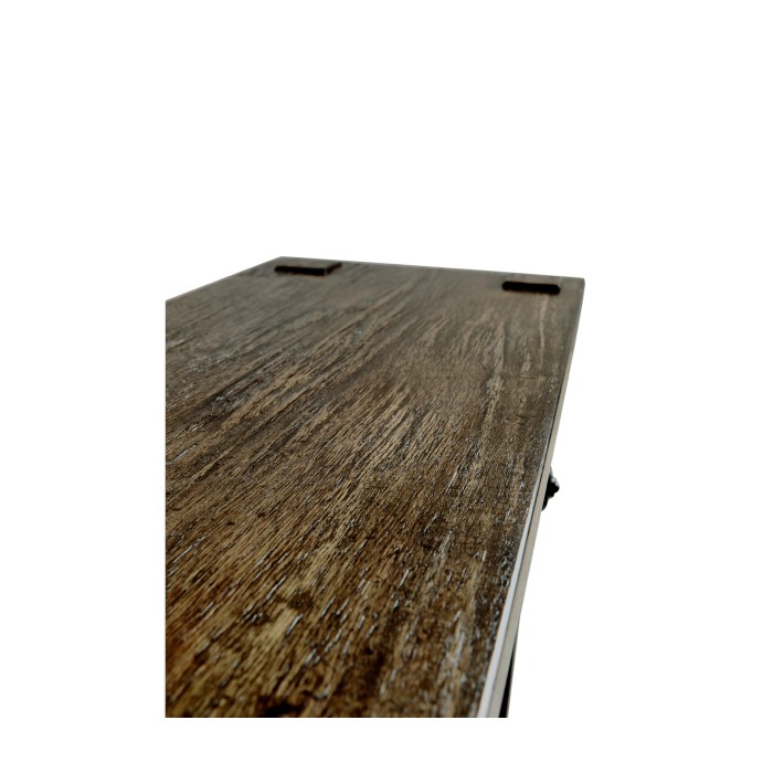 Dark Driftwood Four Drawer Console