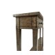 Dark Driftwood Four Drawer Console