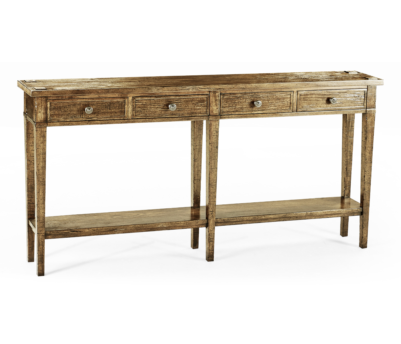 Medium Driftwood Four Drawer Console