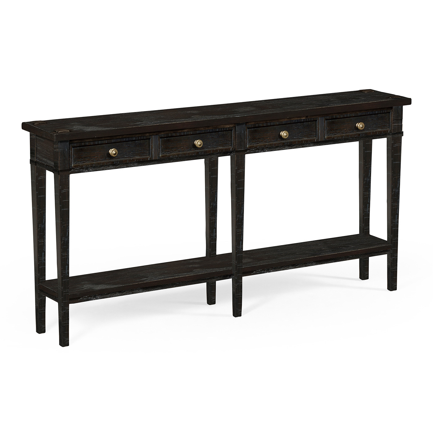 Dark Ale Four Drawer Console