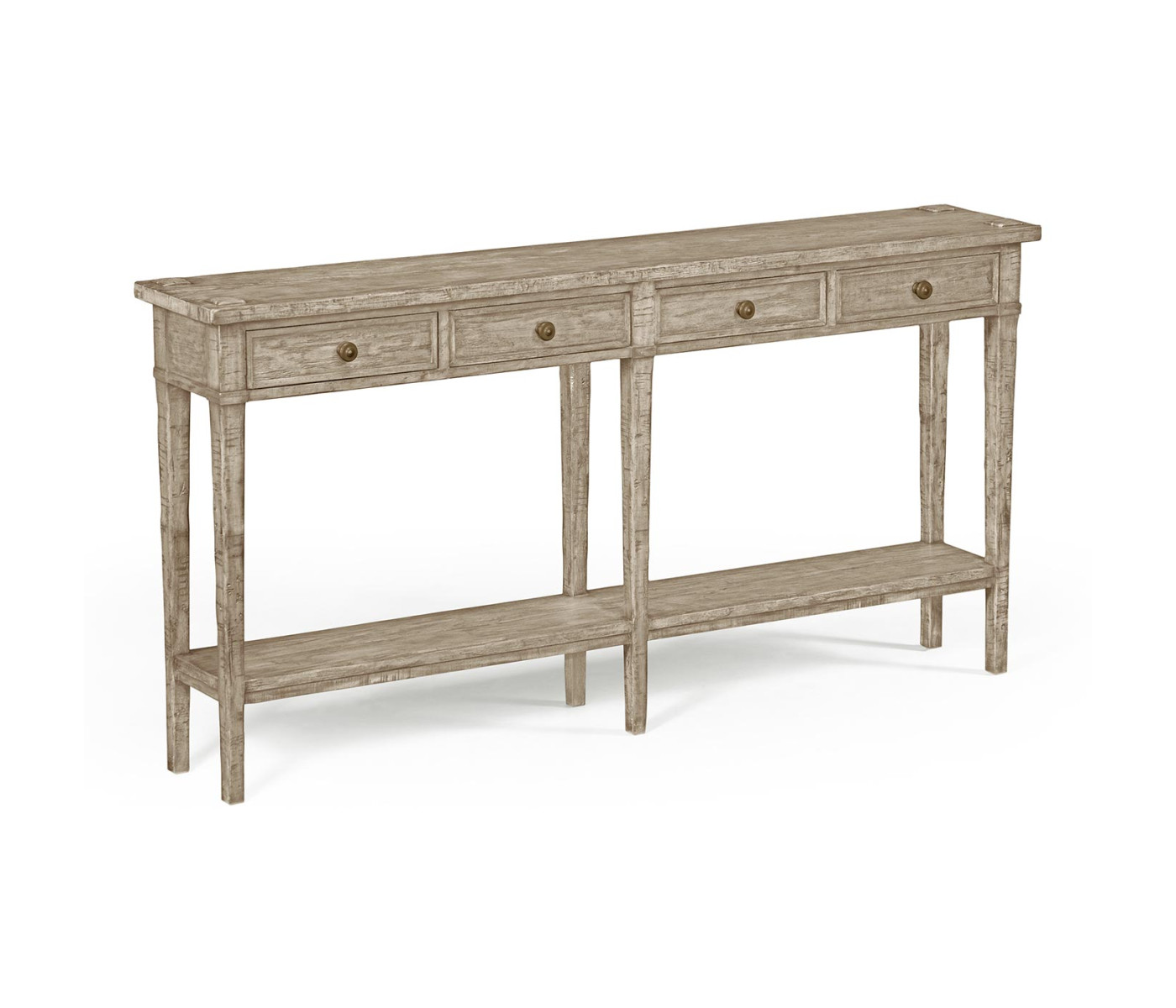 Rustic Grey Four Drawer Console