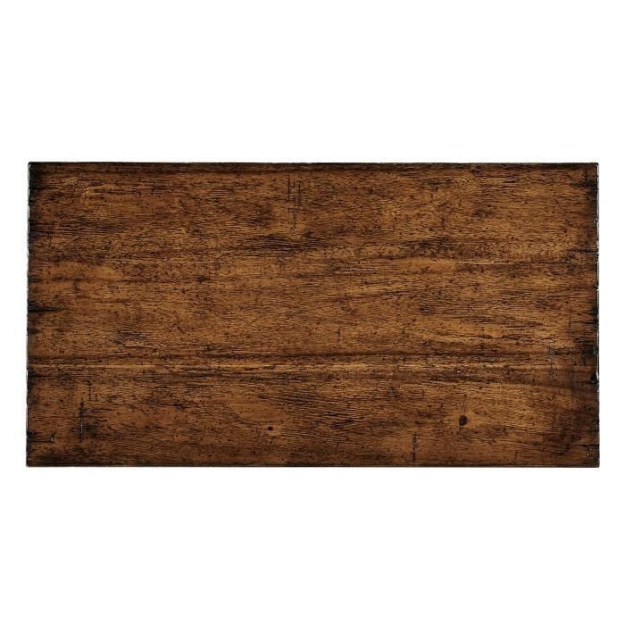 Country Walnut Rectangular Side Table