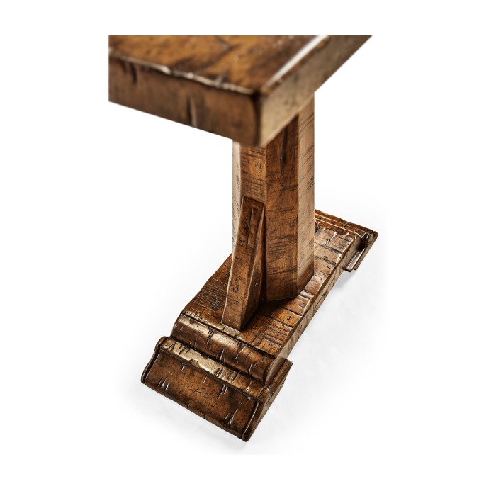 Country Walnut Rectangular Side Table