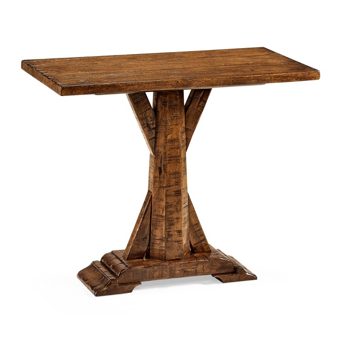 Country Walnut Rectangular Side Table