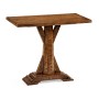 Country Walnut Rectangular Side Table