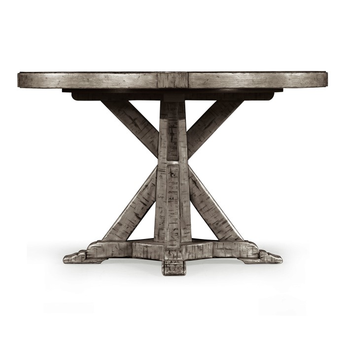 Antique Dark Grey Circular Dining Table 48
