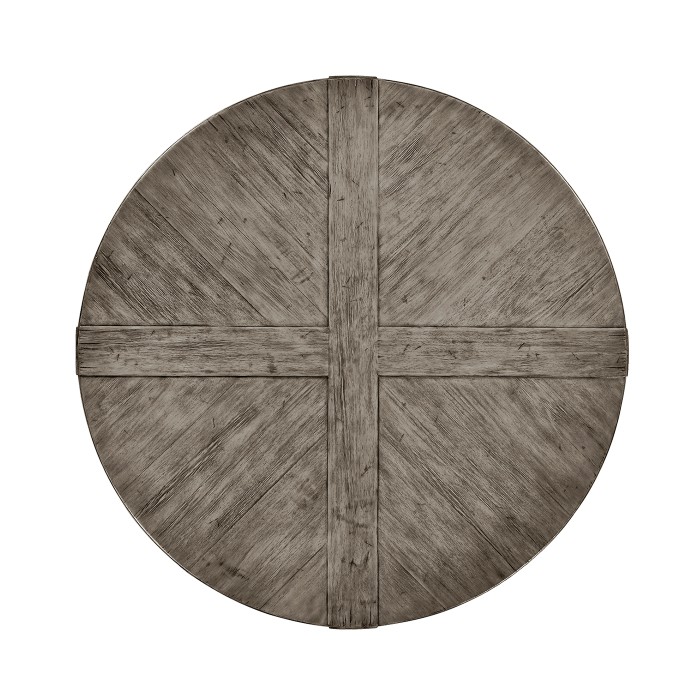 Antique Dark Grey Circular Dining Table 48