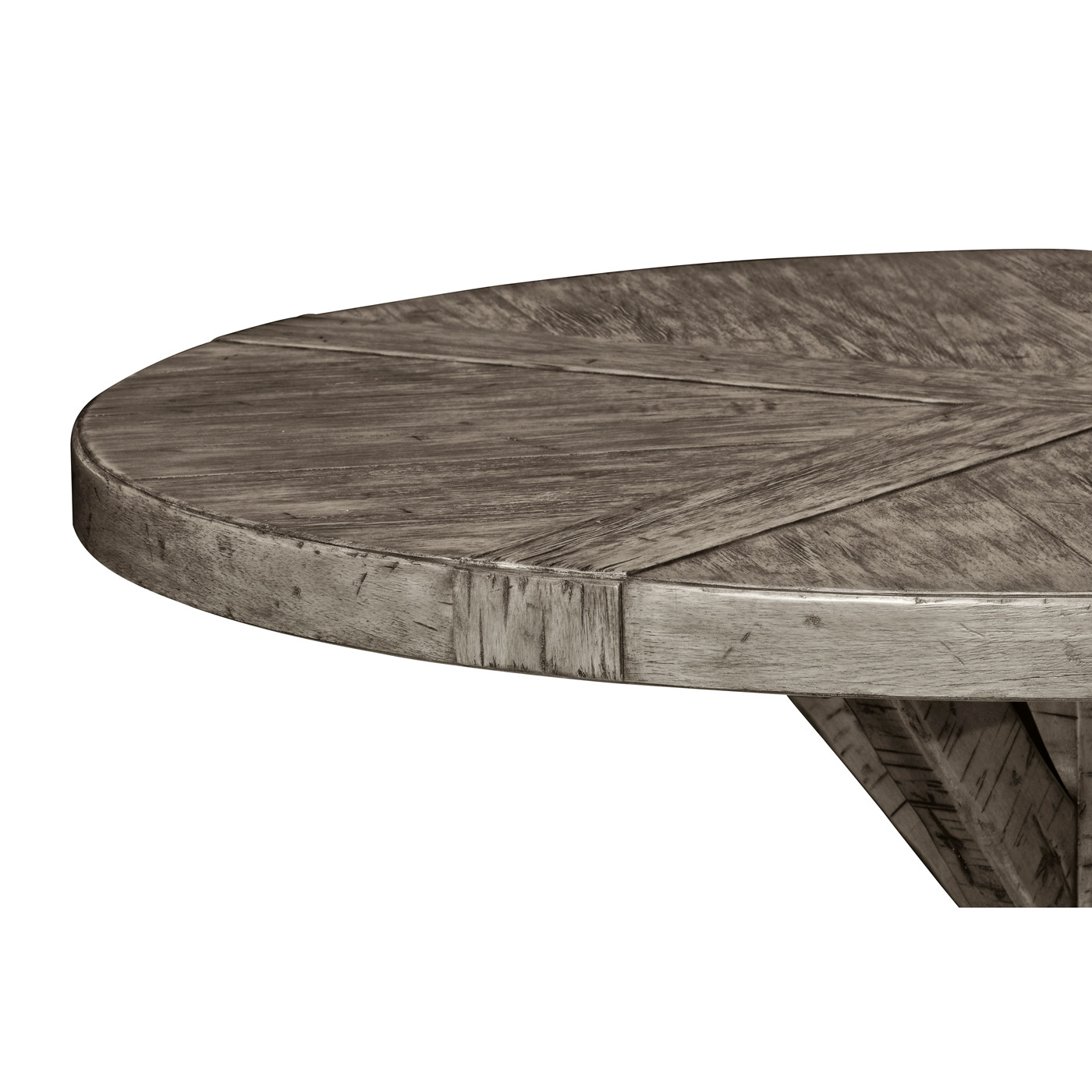 Antique Dark Grey Circular Dining Table 48