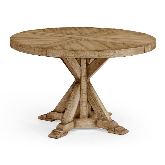 Light Driftwood Circular Dining Table 48