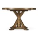 Medium Brown Driftwood Circular Dining Table 48