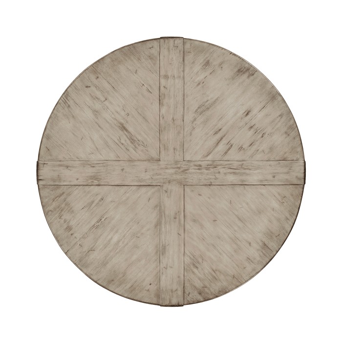 Rustic Grey Circular Dining Table 48