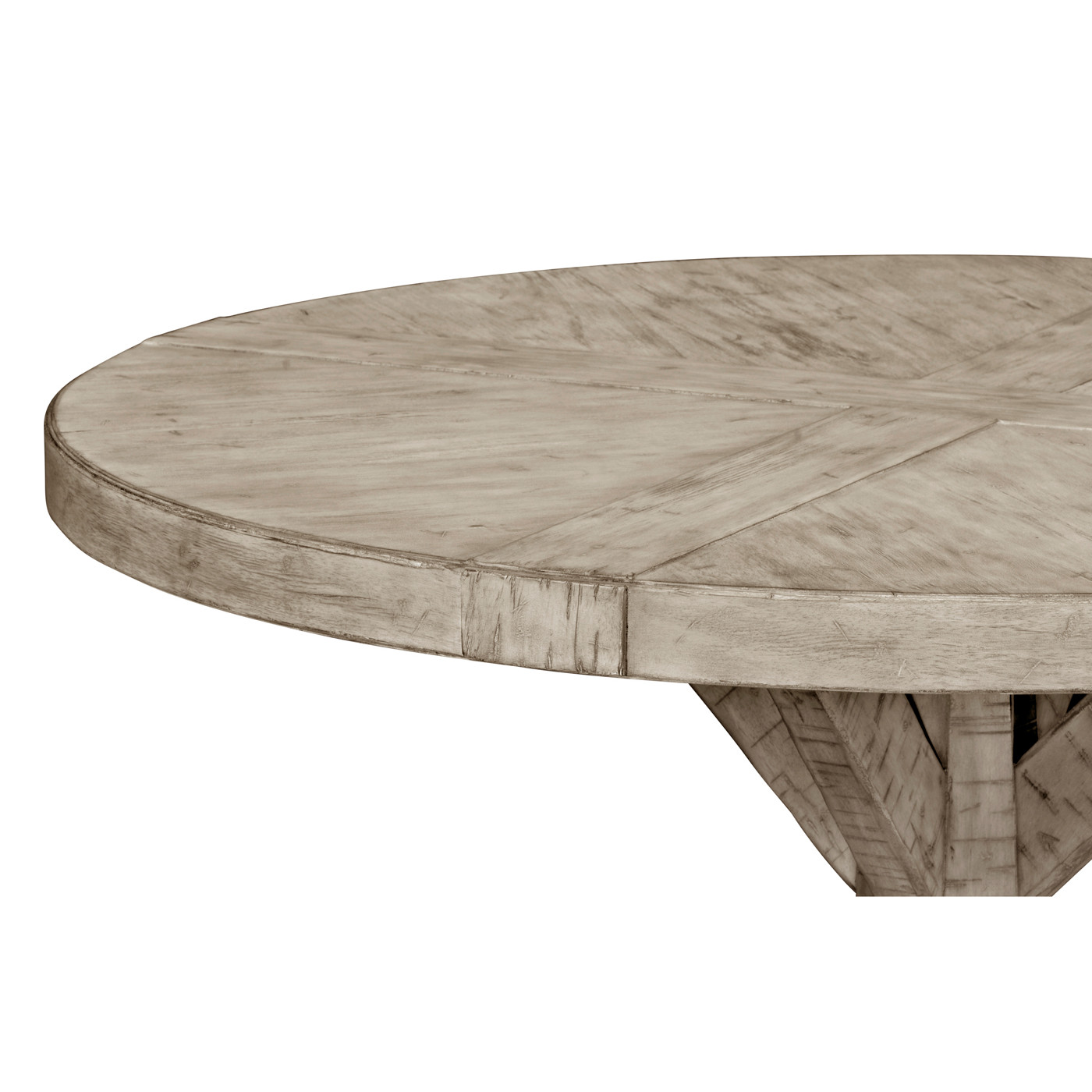 Rustic Grey Circular Dining Table 48