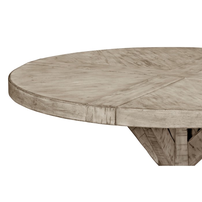Rustic Grey Circular Dining Table 48