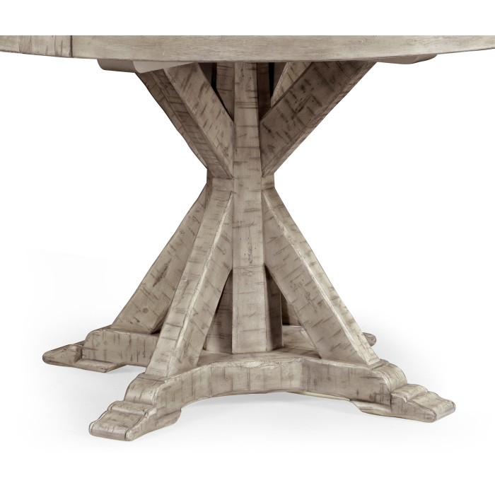 Rustic Grey Circular Dining Table 48