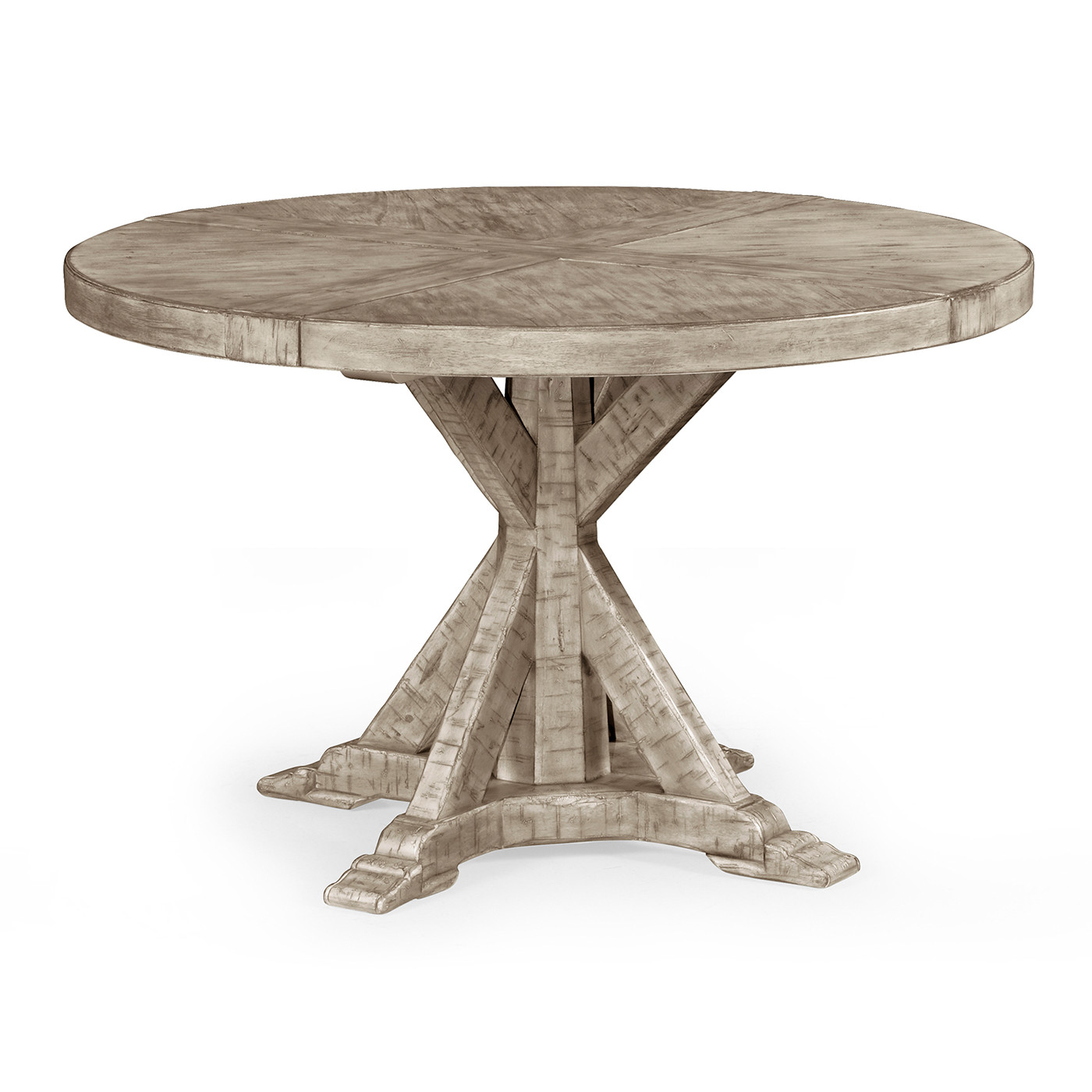 Rustic Grey Circular Dining Table 48
