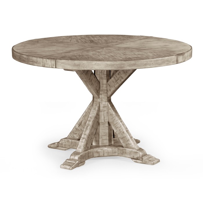 Rustic Grey Circular Dining Table 48