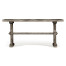 Casual Narrow Antique Dark Grey Topped Bench