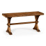 Casual Narrow Country Walnut Topped Bench