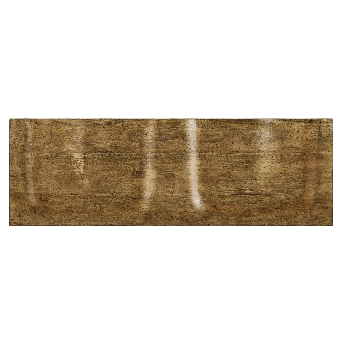 Casual Narrow Medium Driftwood Topped Bench
