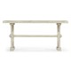 Casual Narrow Whitewash Driftwood Topped Bench