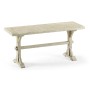 Casual Narrow Whitewash Driftwood Topped Bench