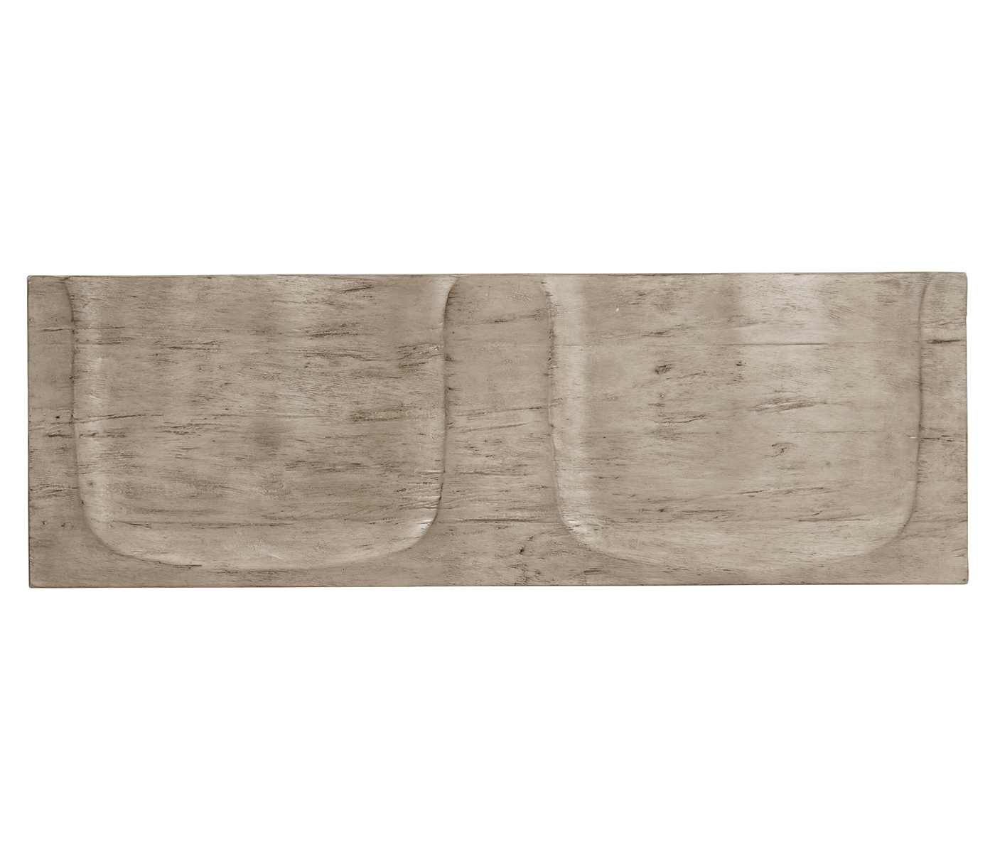Casual Narrow Rustic Grey Topped Bench