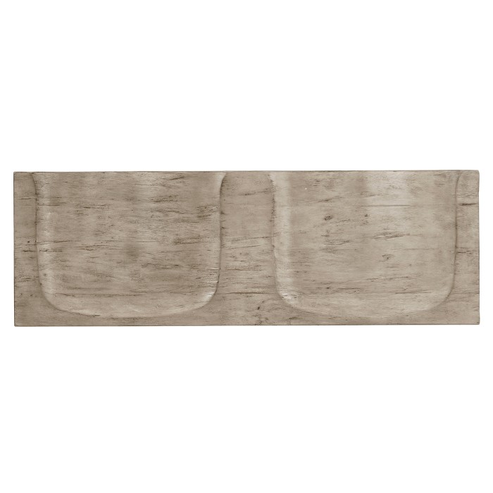 Casual Narrow Rustic Grey Topped Bench