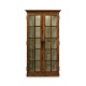 Plank Country Walnut Fully Glazed Bookcase with Strap Handles