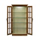 Plank Country Walnut Fully Glazed Bookcase with Strap Handles