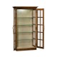 Plank Country Walnut Fully Glazed Bookcase with Strap Handles